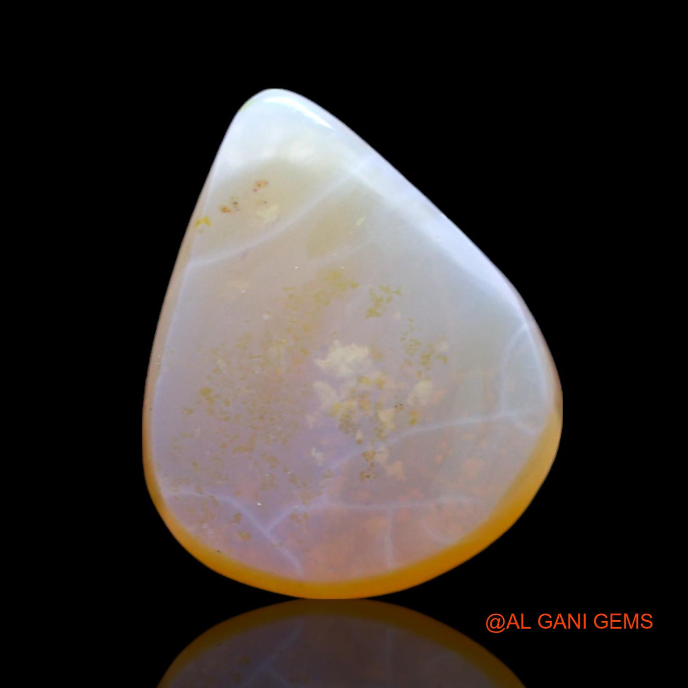 3.00 Cts Natural Australian Fire Opal Loose Gemstone Pear Cabochon 12x10x4 mm AF-368