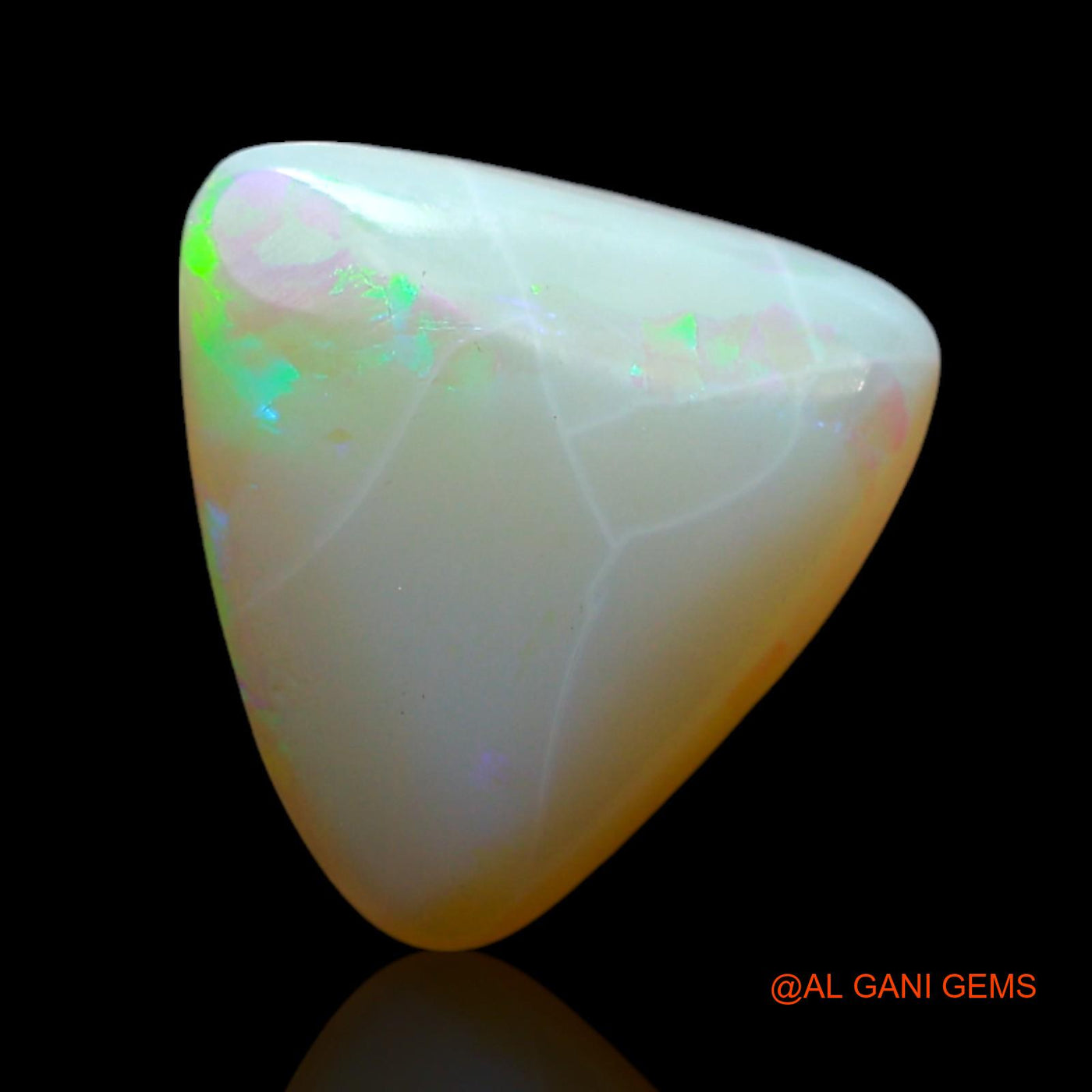 Natural Fire Opal Gemstone 2.00 Cts Loose Trillion Cabochon From Australia 11x11x4 mm AF-370