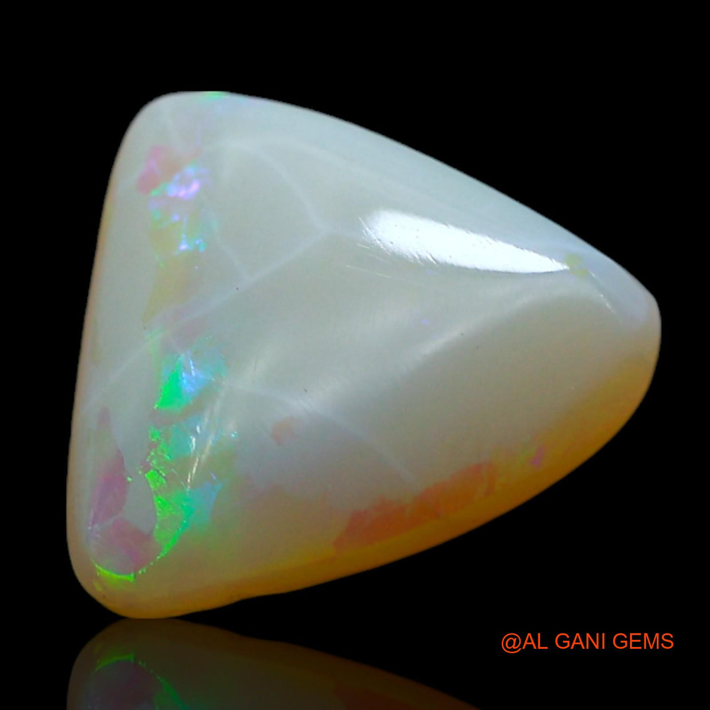 Natural Fire Opal Gemstone 2.00 Cts Loose Trillion Cabochon From Australia 11x11x4 mm AF-370
