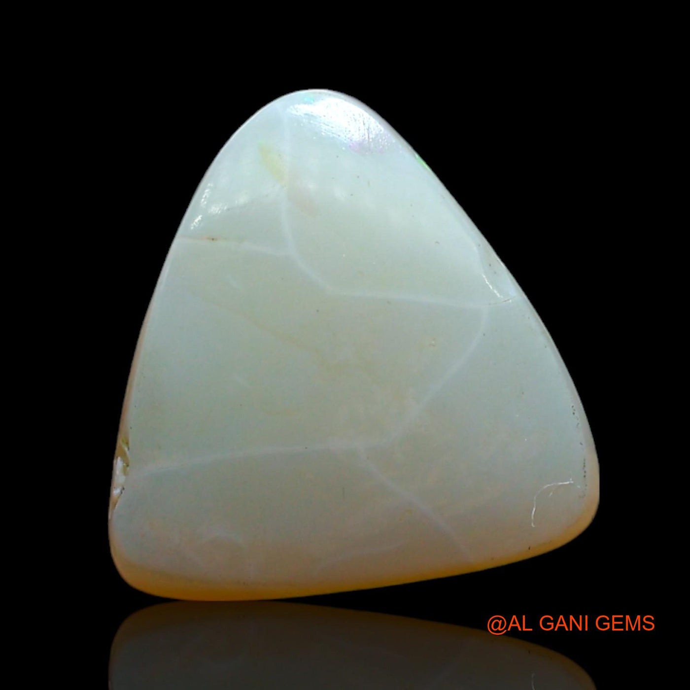 Natural Fire Opal Gemstone 2.00 Cts Loose Trillion Cabochon From Australia 11x11x4 mm AF-370