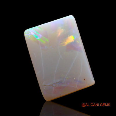 Natural Untreated Fire Opal Loose Gemstone Square Cabochon From Australia 2.00 Cts 11x8x3 mm AF-372