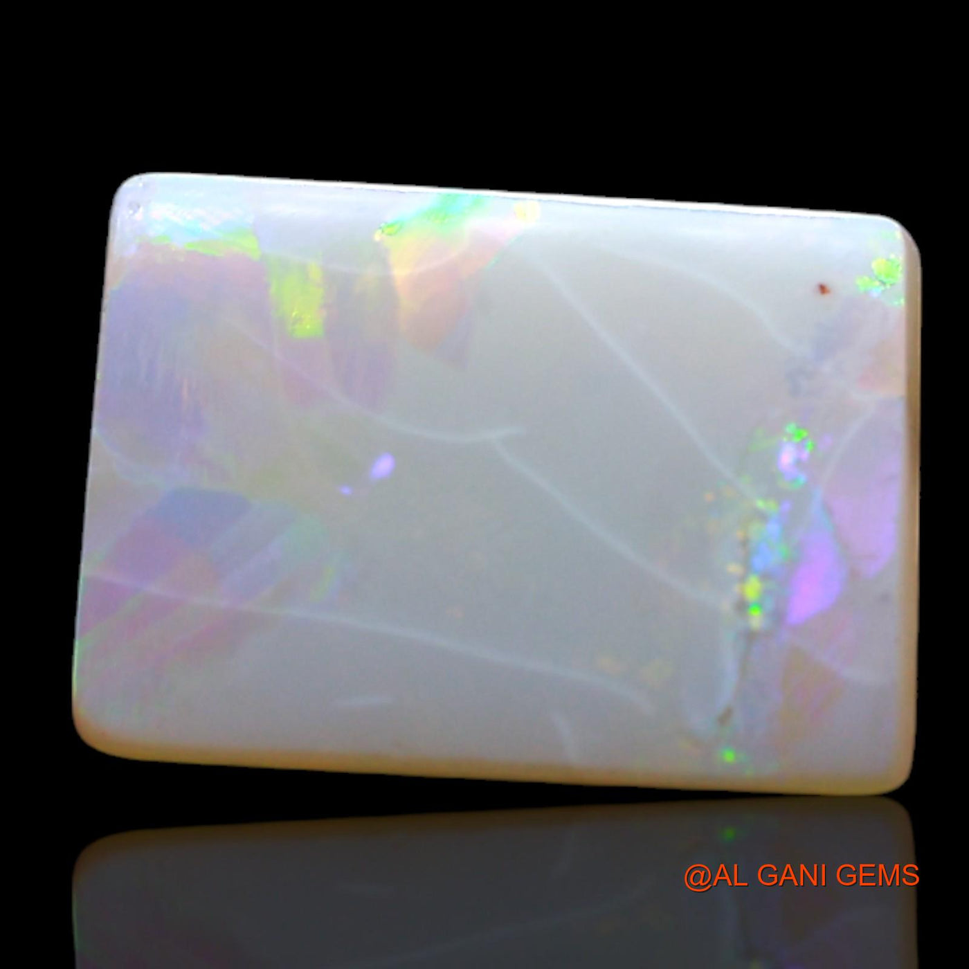 Natural Untreated Fire Opal Loose Gemstone Square Cabochon From Australia 2.00 Cts 11x8x3 mm AF-372