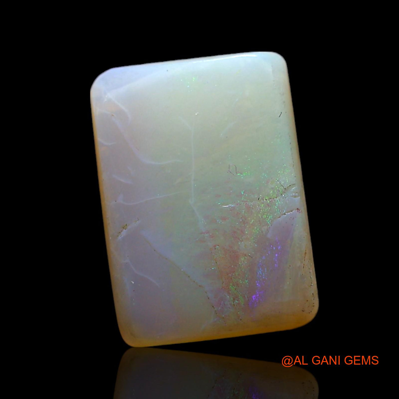 2.00 Cts Natural Australian Fire Opal Loose Gemstone Square Cabochon 12x8x3 mm AF-375