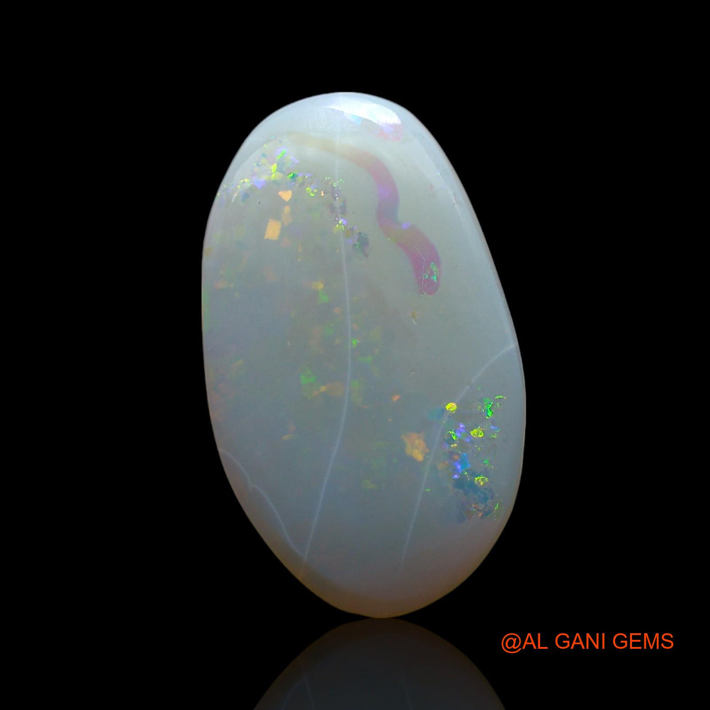 4.00 Cts Natural Australian Fire Opal Loose Gemstone Oval Cabochon 20x12x2 mm AF-37