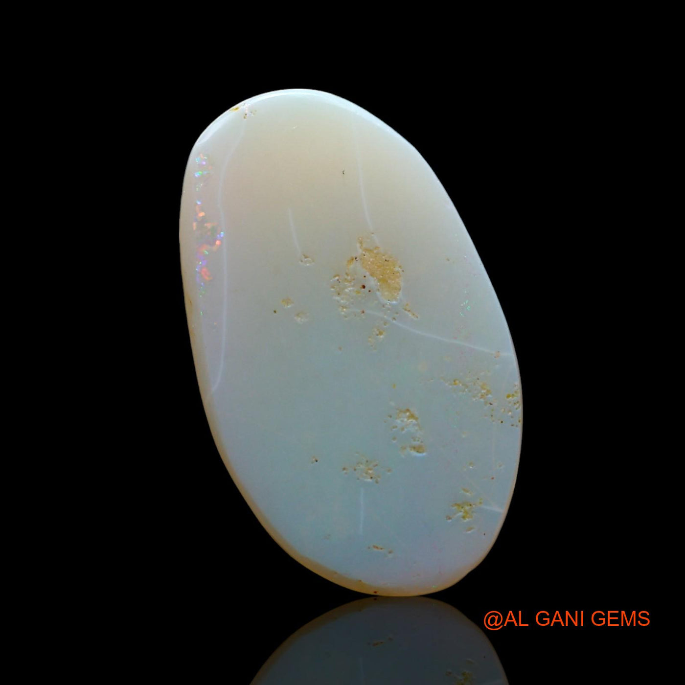 4.00 Cts Natural Australian Fire Opal Loose Gemstone Oval Cabochon 20x12x2 mm AF-37