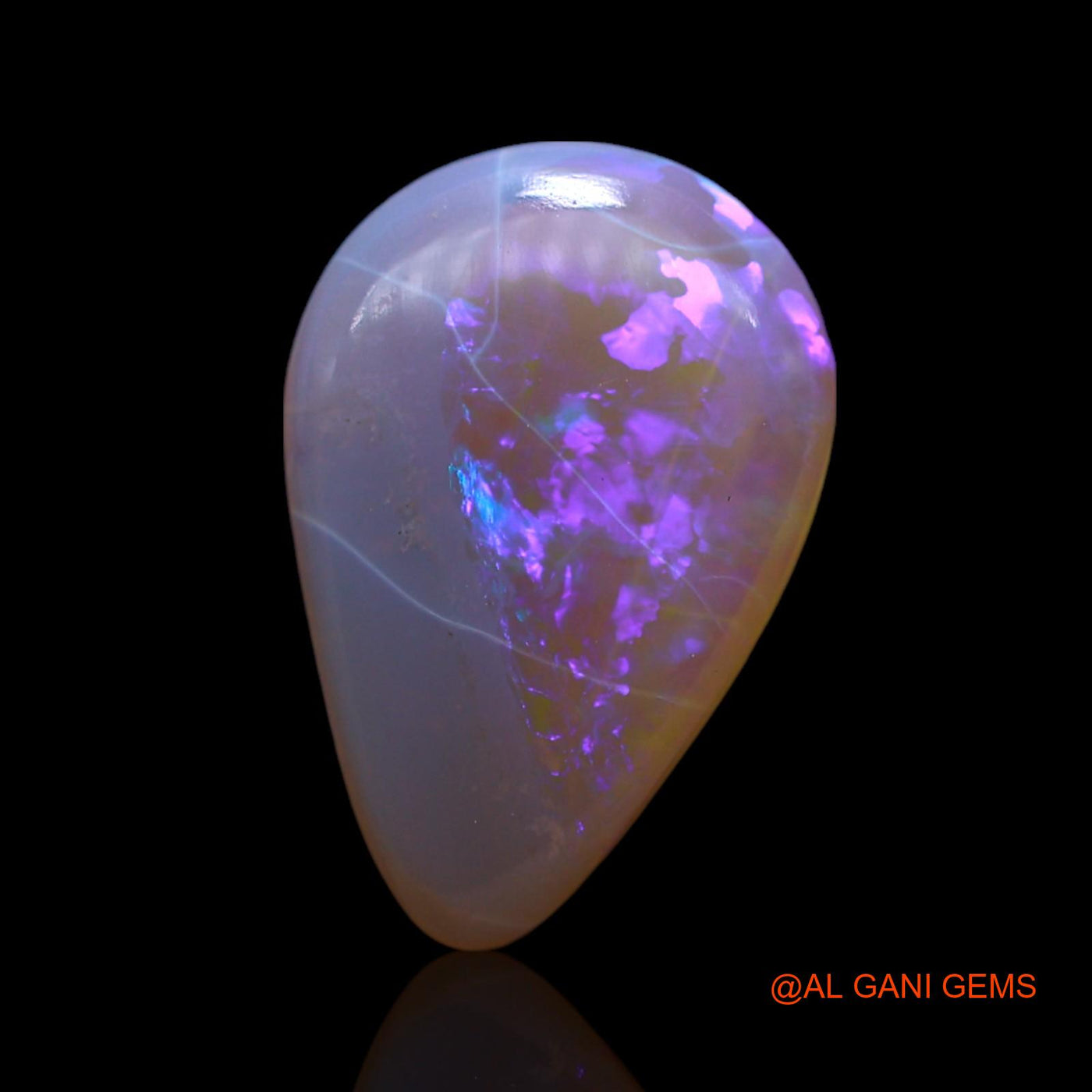 2.00 Cts Natural Australian Fire Opal Loose Gemstone Pear Cabochon 13x9x3 mm AF-381