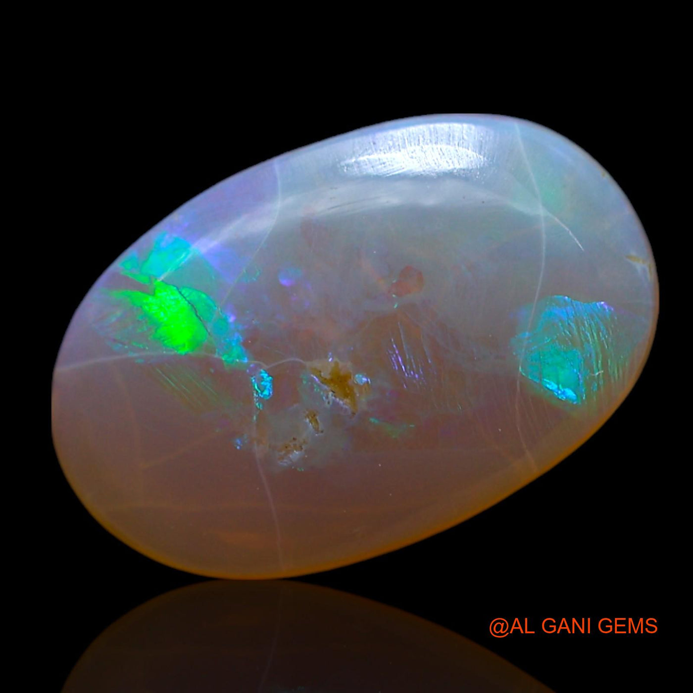 Natural Untreated Fire Opal Loose Gemstone Oval Cabochon From Australia 2.00 Cts 13x8x3 mm AF-383