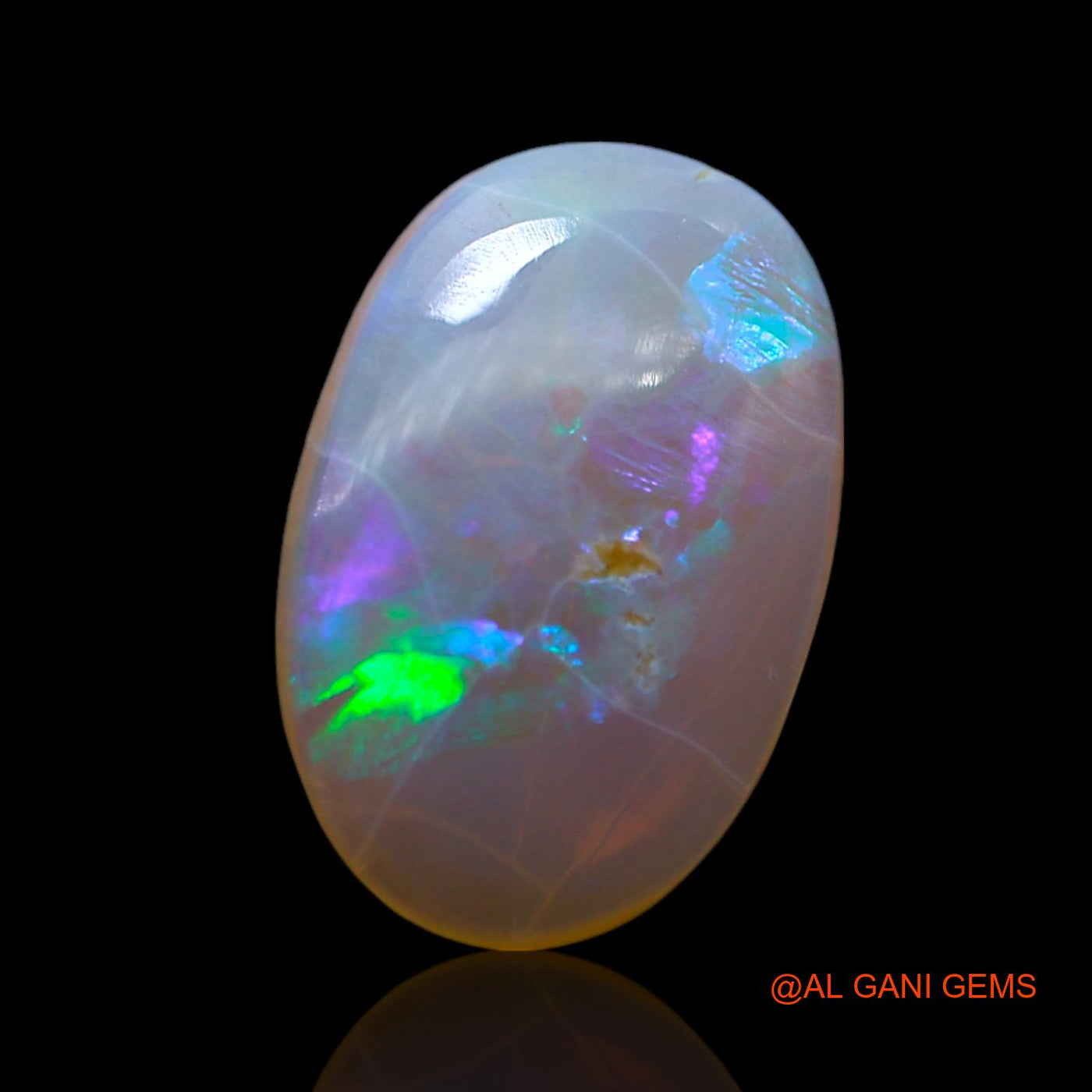 Natural Untreated Fire Opal Loose Gemstone Oval Cabochon From Australia 2.00 Cts 13x8x3 mm AF-383