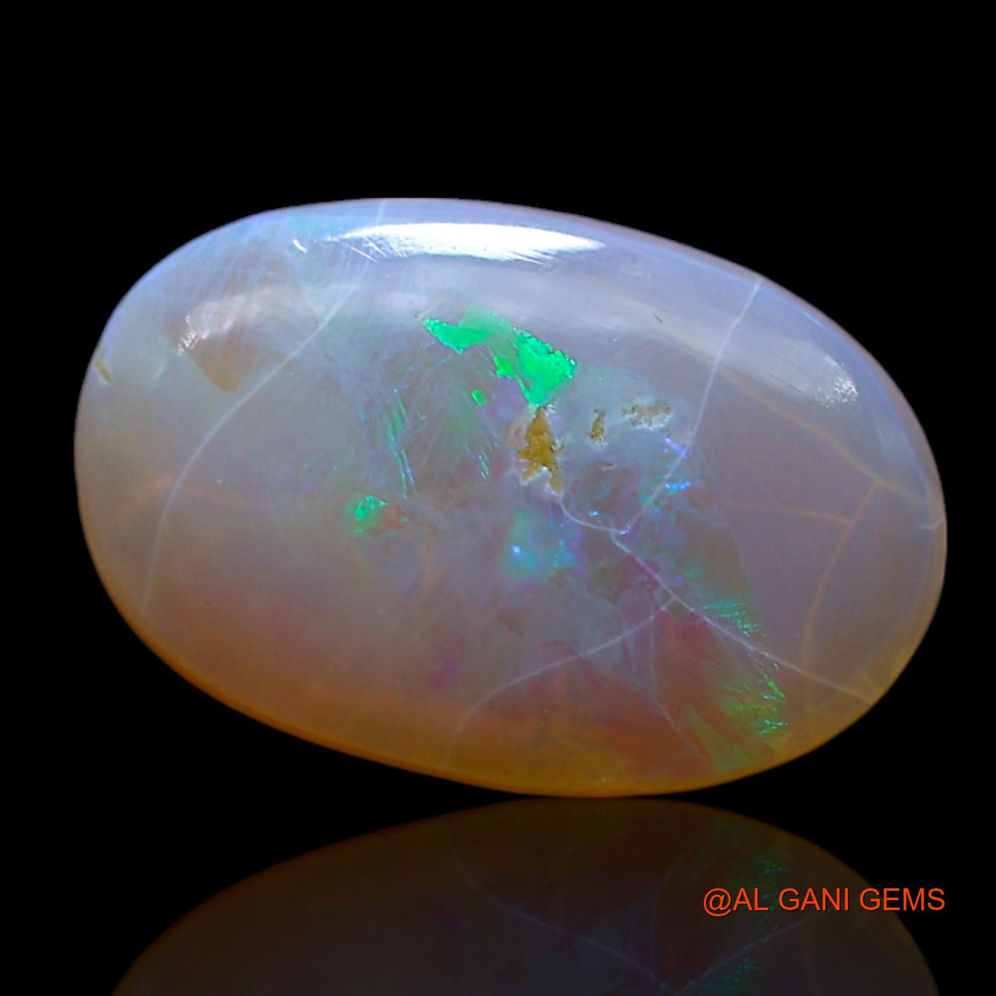 Natural Untreated Fire Opal Loose Gemstone Oval Cabochon From Australia 2.00 Cts 13x8x3 mm AF-383