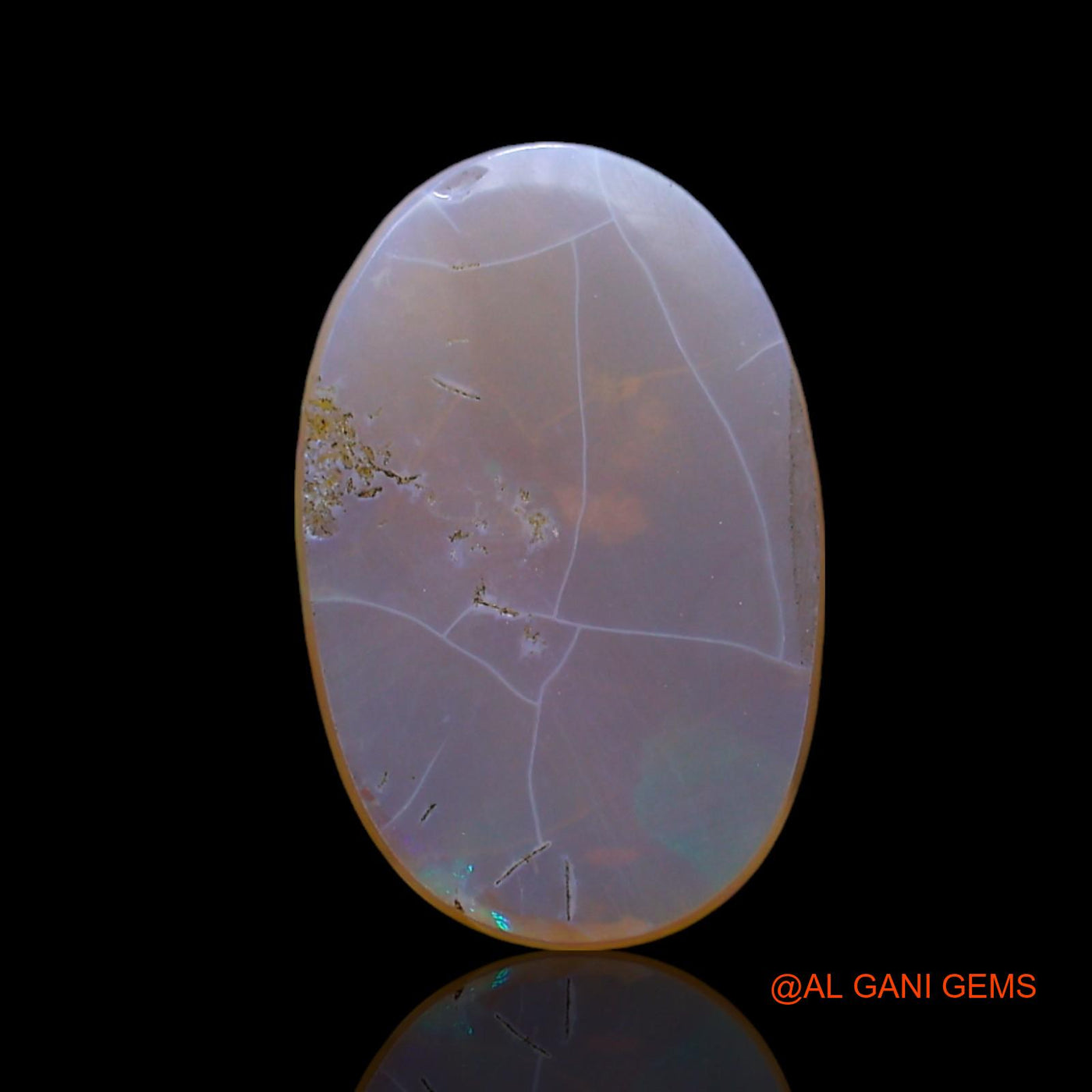 Natural Untreated Fire Opal Loose Gemstone Oval Cabochon From Australia 2.00 Cts 13x8x3 mm AF-383