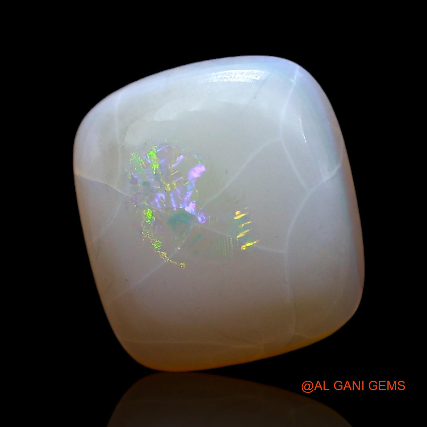 3.00 Cts Unheated Australian Fire Opal Loose Gemstone Square Cabochon Natural 11x10x3 mm AF-385