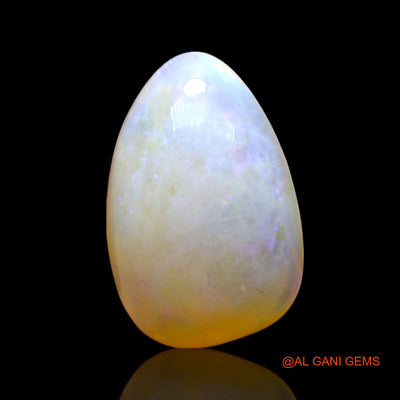 Natural Untreated Fire Opal Loose Gemstone Pear Cabochon From Australia 2.00 Cts 12x8x4 mm AF-386