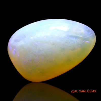 Natural Untreated Fire Opal Loose Gemstone Pear Cabochon From Australia 2.00 Cts 12x8x4 mm AF-386
