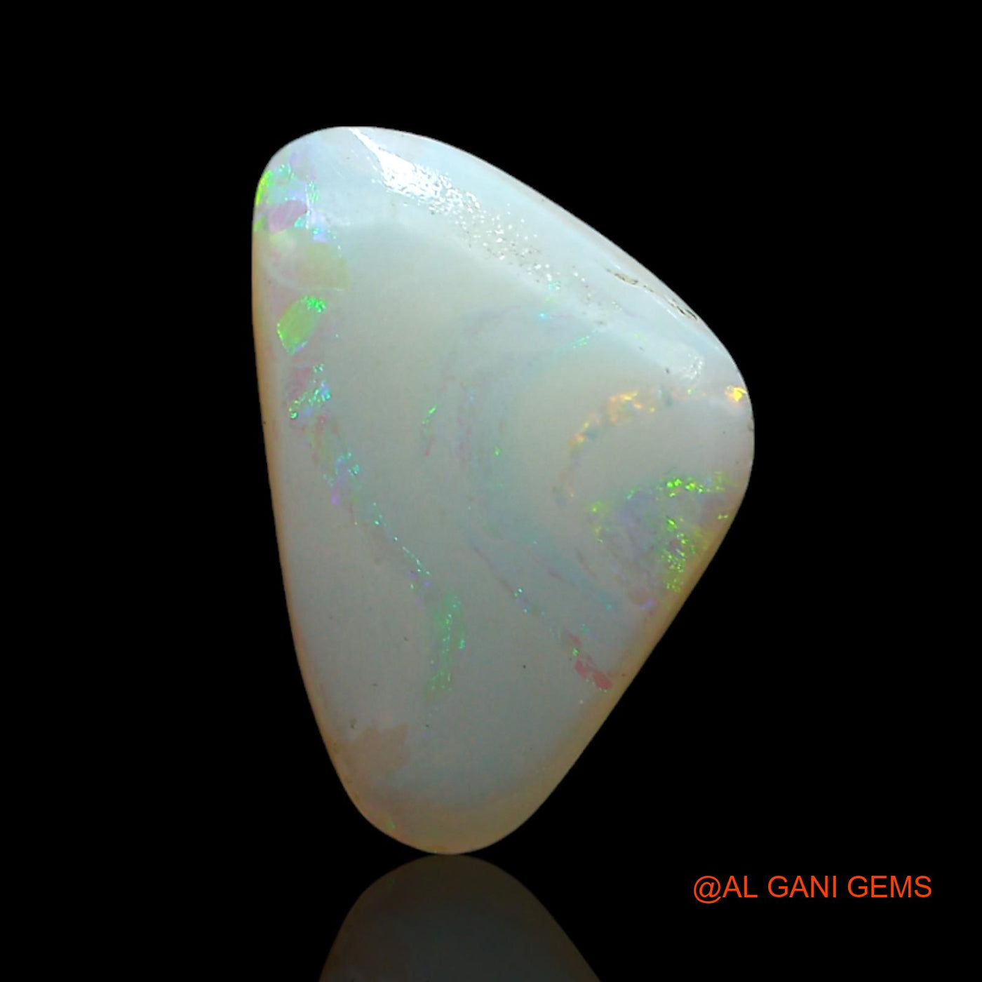 Natural Fire Opal Gemstone 1.00 Cts Loose Trillion Cabochon From Australia 12x8x2 mm AF-389