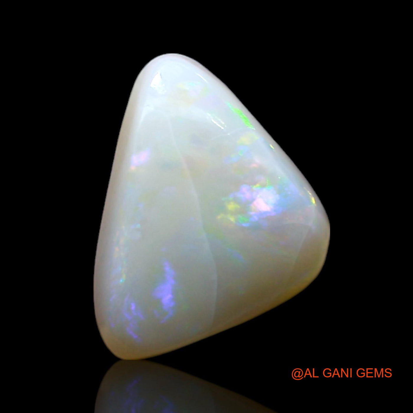 Natural Untreated Fire Opal Loose Gemstone Trillion Cabochon From Australia 2.00 Cts 11x8x4 mm AF-390