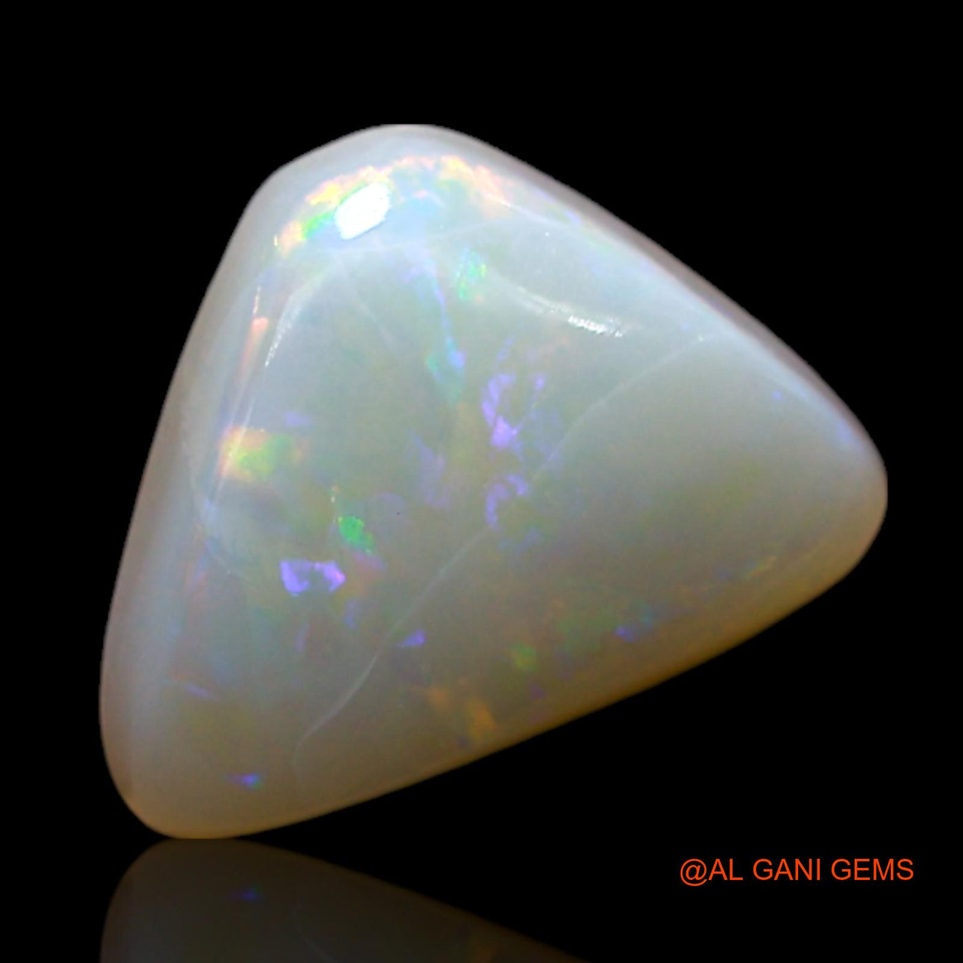 Natural Untreated Fire Opal Loose Gemstone Trillion Cabochon From Australia 2.00 Cts 11x8x4 mm AF-390