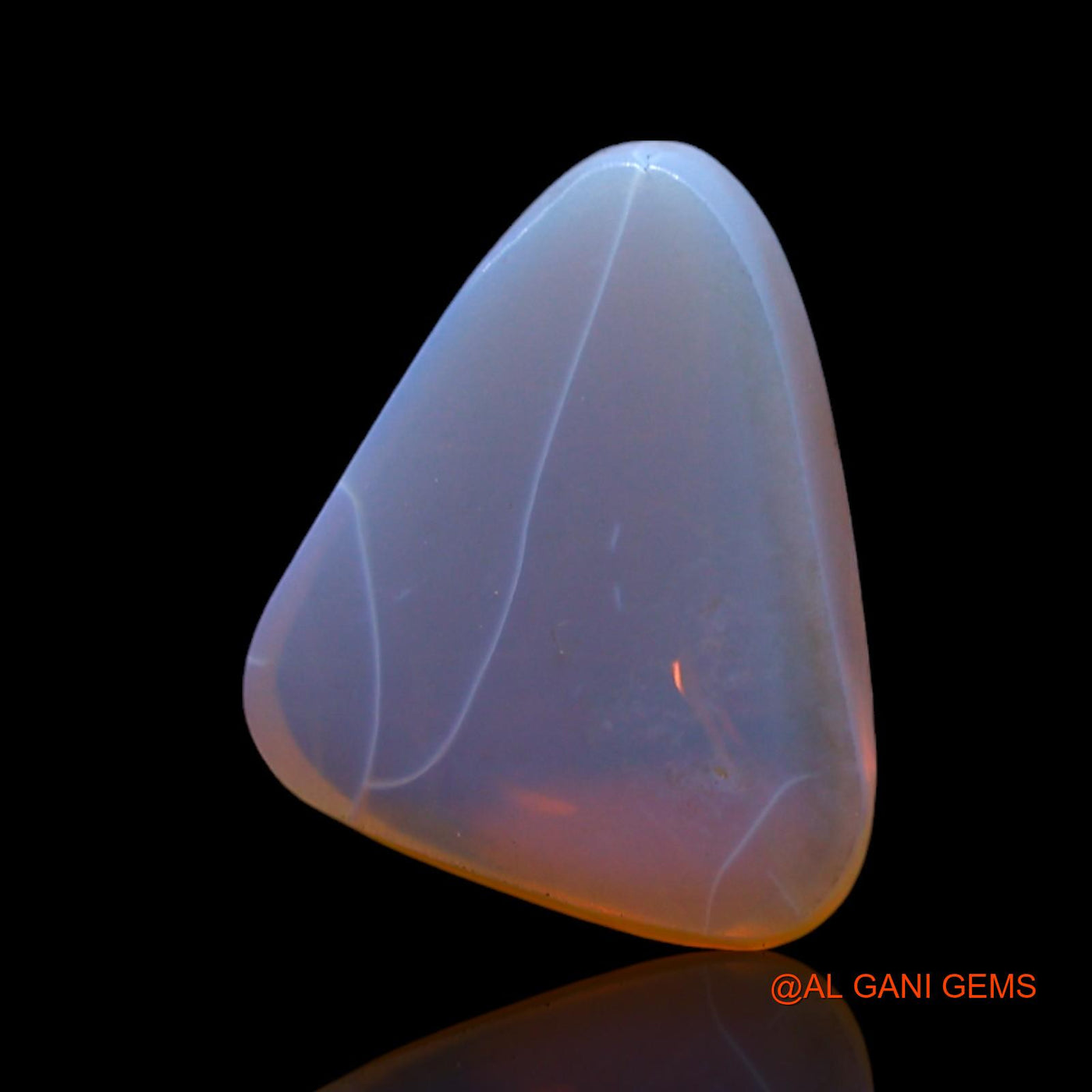Natural Fire Opal Gemstone 2.00 Cts Loose Trillion Cabochon From Australia 11x8x3 mm AF-391