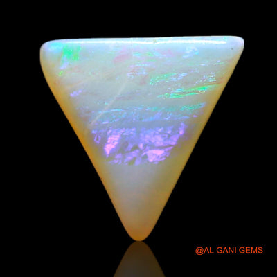 Natural Fire Opal Gemstone 0.85 Cts Loose Trillion Cabochon From Australia 7x7x2 mm AF-399