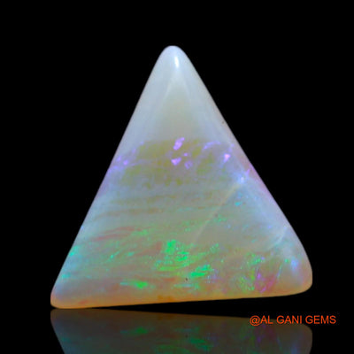 Natural Fire Opal Gemstone 0.85 Cts Loose Trillion Cabochon From Australia 7x7x2 mm AF-399