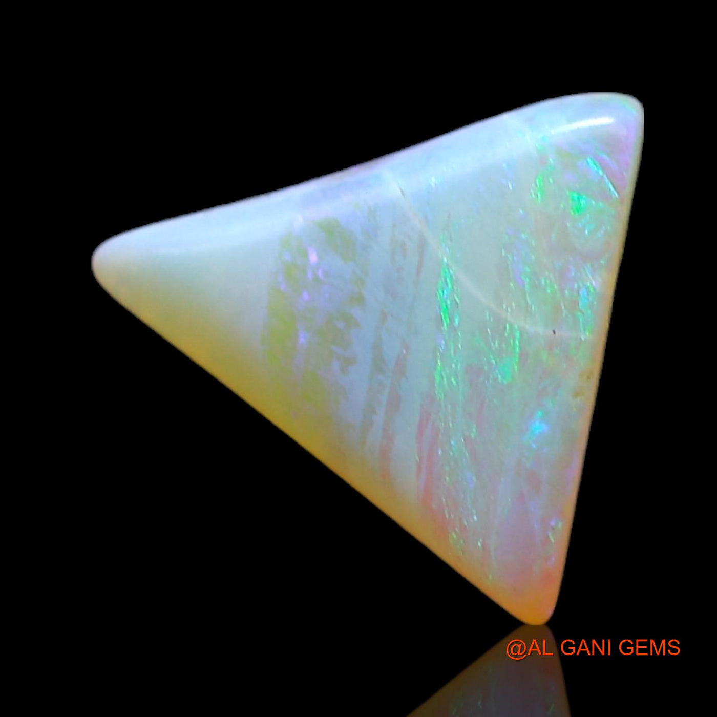 Natural Fire Opal Gemstone 0.85 Cts Loose Trillion Cabochon From Australia 7x7x2 mm AF-399