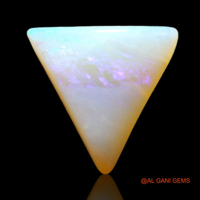 Natural Fire Opal Gemstone 0.85 Cts Loose Trillion Cabochon From Australia 7x7x2 mm AF-399