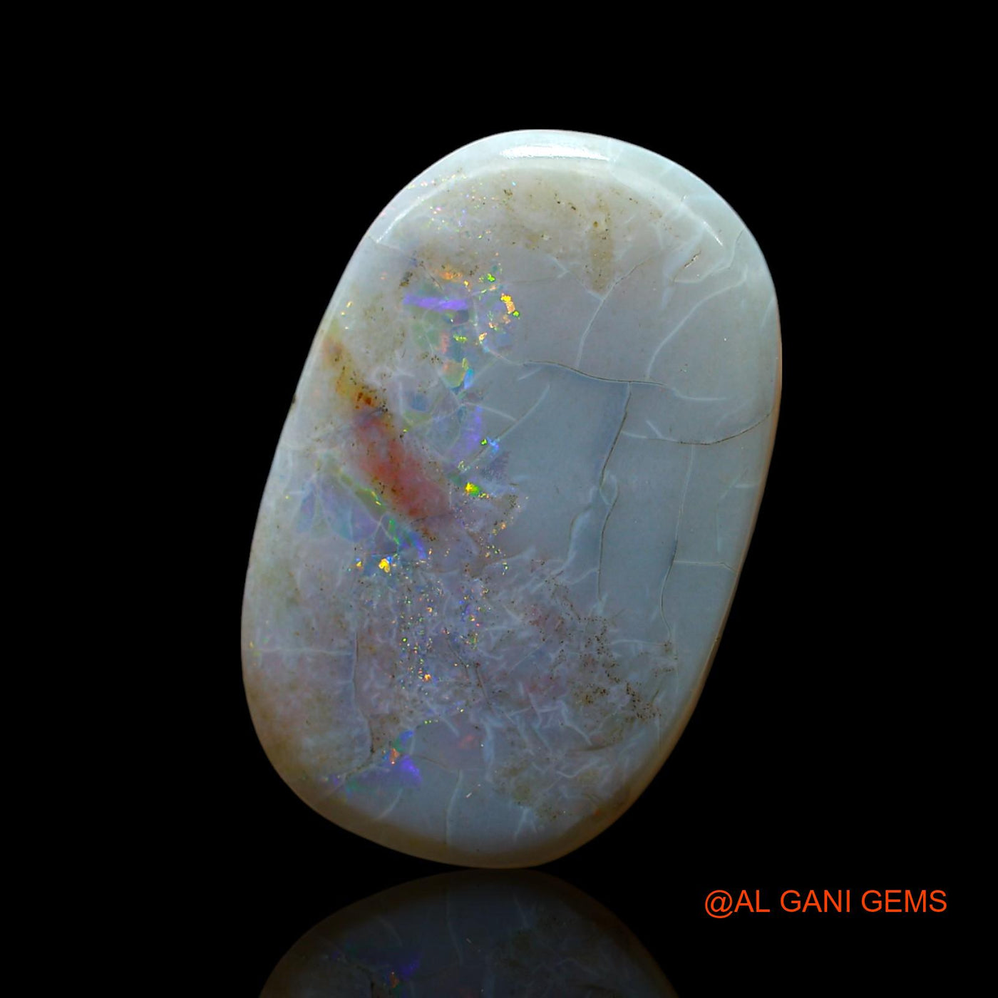 Natural Untreated Fire Opal Loose Gemstone Oval Cabochon From Australia 17.00 Cts 22x14x6 mm AF-402