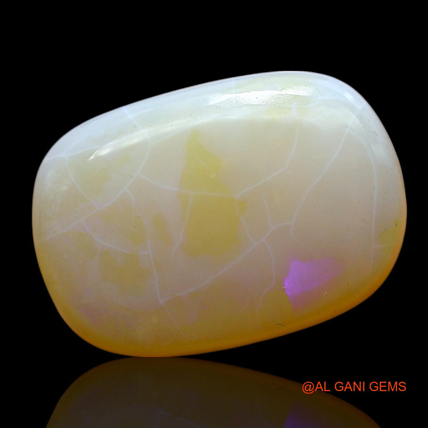 16.00 Cts Natural Australian Fire Opal Loose Gemstone Oval Cabochon 21x15x7 mm AF-406