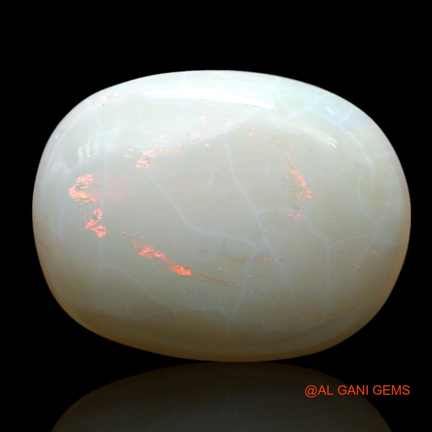 14.00 Cts Natural Australian Fire Opal Loose Gemstone Oval Cabochon 20x16x7 mm AF-407