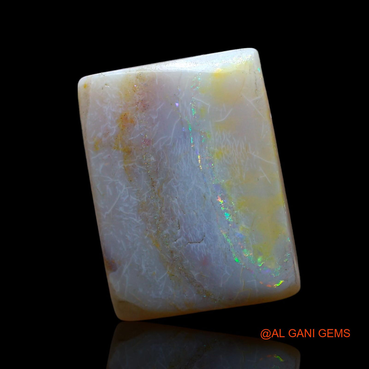 9.00 Cts Natural Australian Fire Opal Square Cabochon Loose Gemstone For Jewelry 18x14x3 mm AF-410