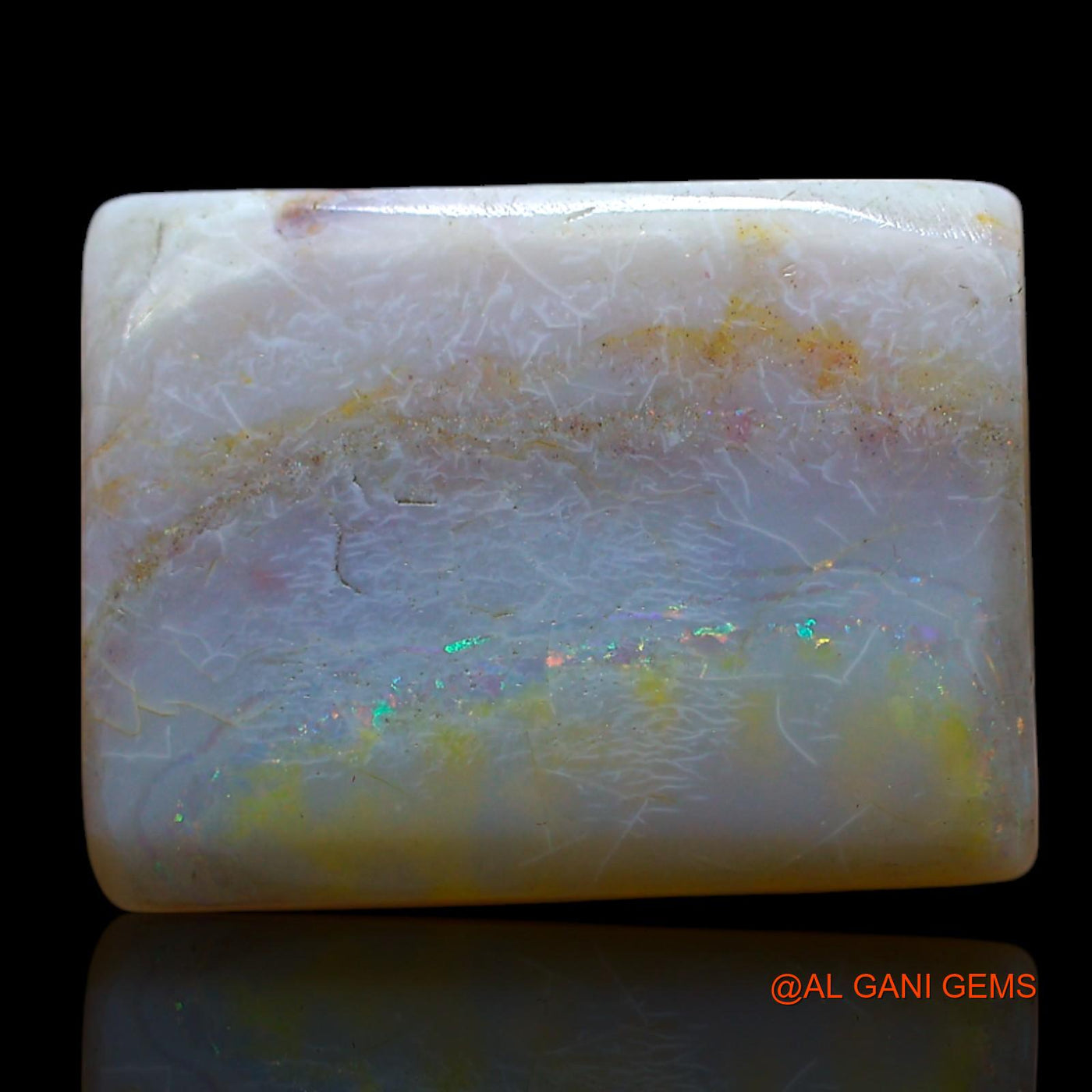 9.00 Cts Natural Australian Fire Opal Square Cabochon Loose Gemstone For Jewelry 18x14x3 mm AF-410