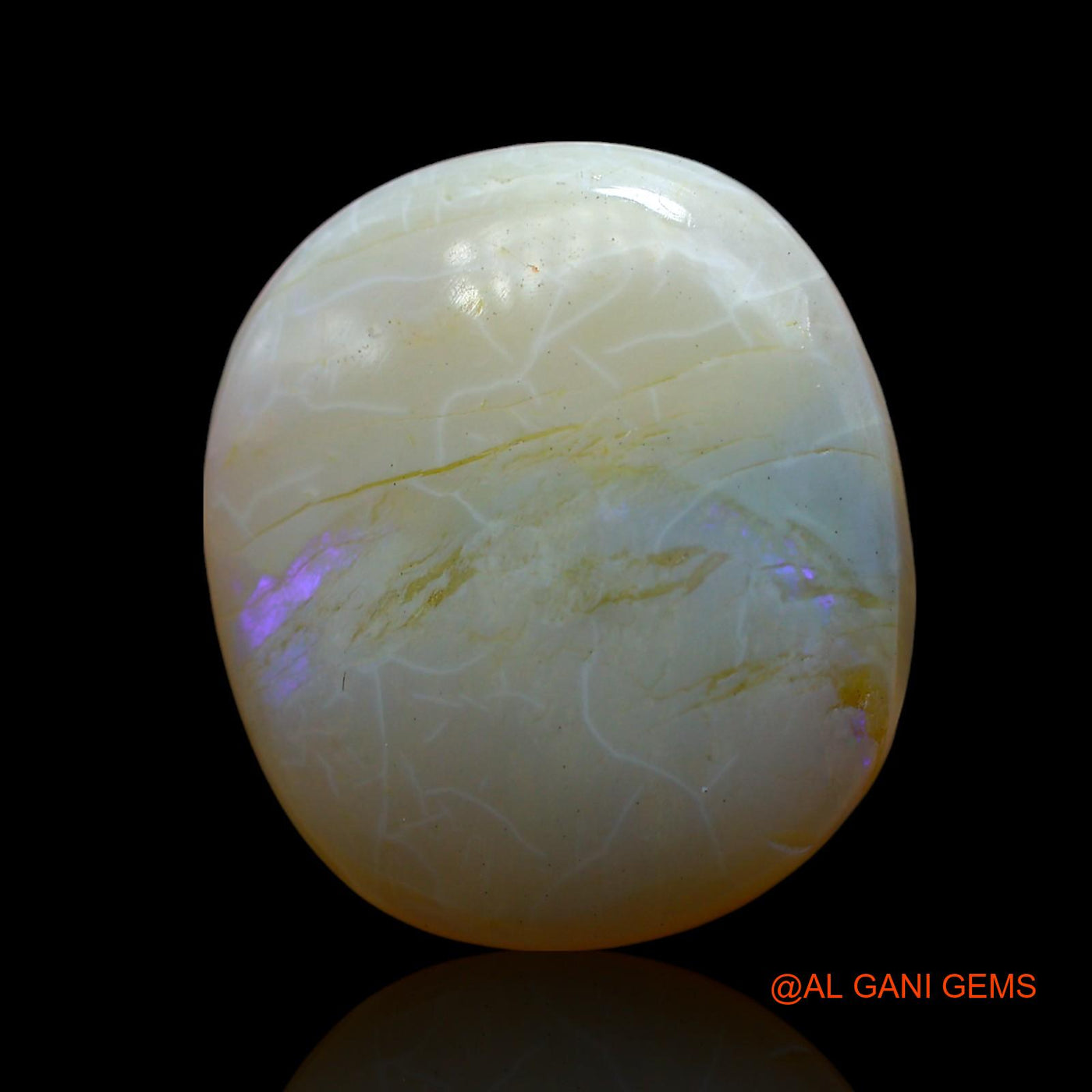 12.00 Cts Natural Australian Fire Opal Loose Gemstone Oval Cabochon 19x17x5 mm AF-414