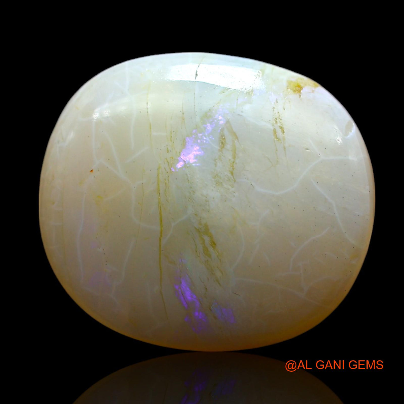 12.00 Cts Natural Australian Fire Opal Loose Gemstone Oval Cabochon 19x17x5 mm AF-414