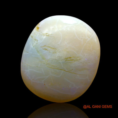 12.00 Cts Natural Australian Fire Opal Loose Gemstone Oval Cabochon 19x17x5 mm AF-414