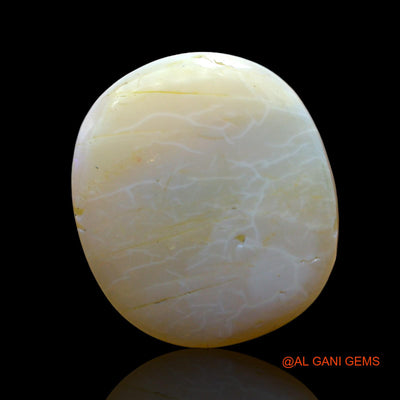 12.00 Cts Natural Australian Fire Opal Loose Gemstone Oval Cabochon 19x17x5 mm AF-414