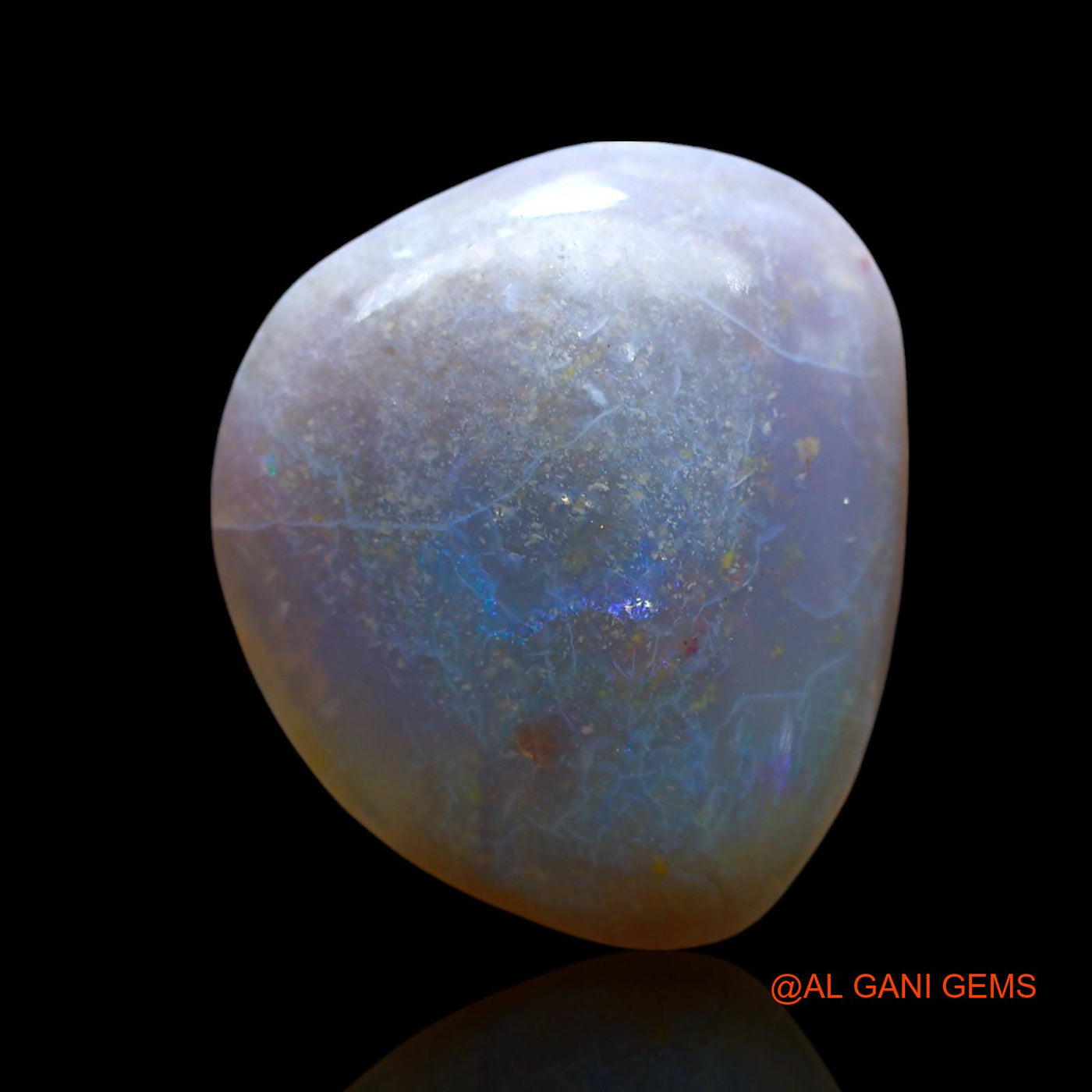Natural Untreated Fire Opal Loose Gemstone Fancy Cabochon From Australia 8.00 Cts 17x15x5 mm AF-423