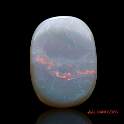 Natural Untreated Fire Opal Loose Gemstone Oval Cabochon From Australia 11.00 Cts 17x12x6 mm AF-426