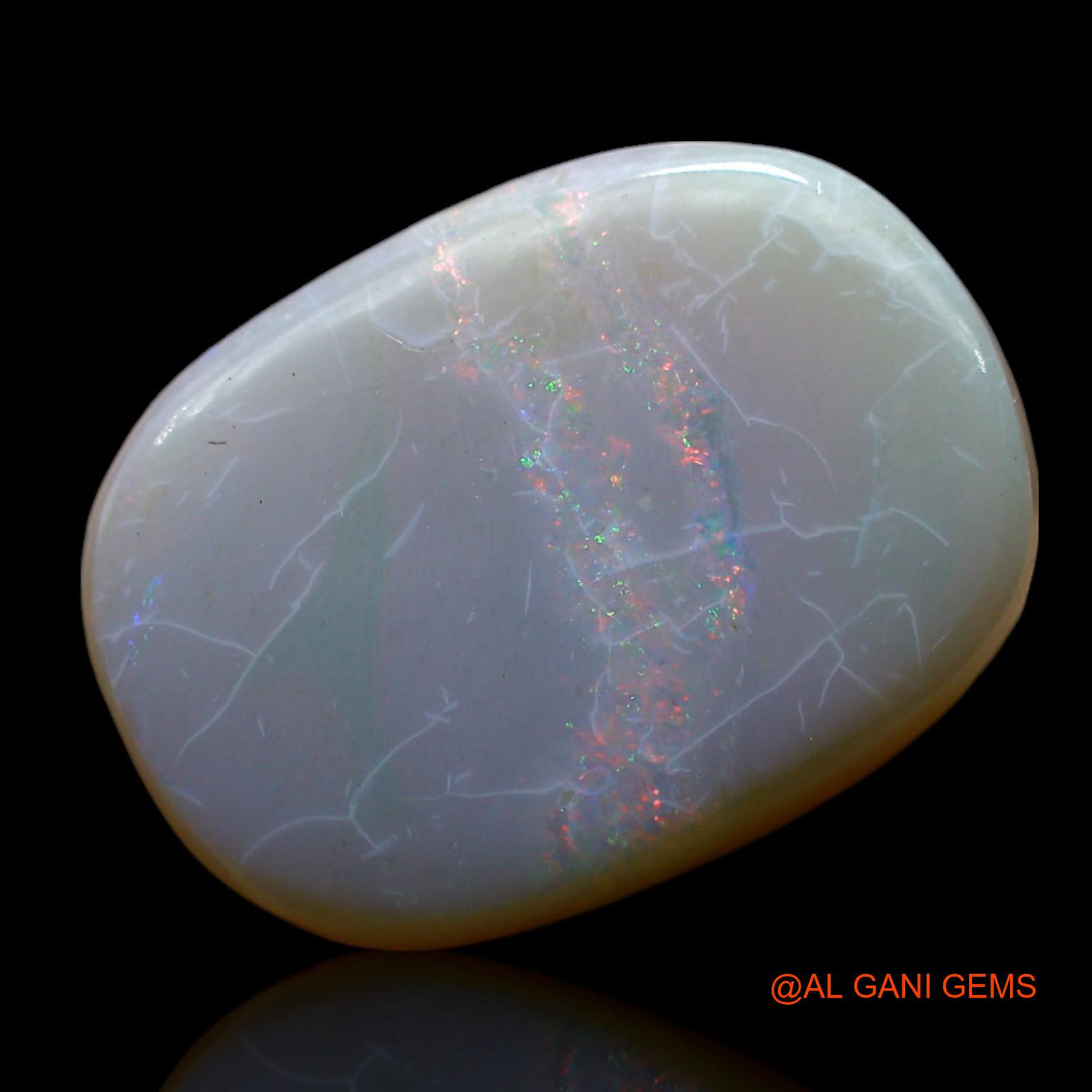 Natural Untreated Fire Opal Loose Gemstone Oval Cabochon From Australia 11.00 Cts 17x12x6 mm AF-426