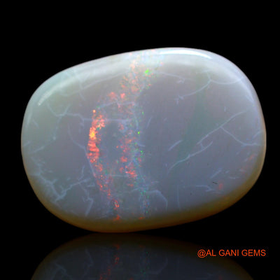 Natural Untreated Fire Opal Loose Gemstone Oval Cabochon From Australia 11.00 Cts 17x12x6 mm AF-426