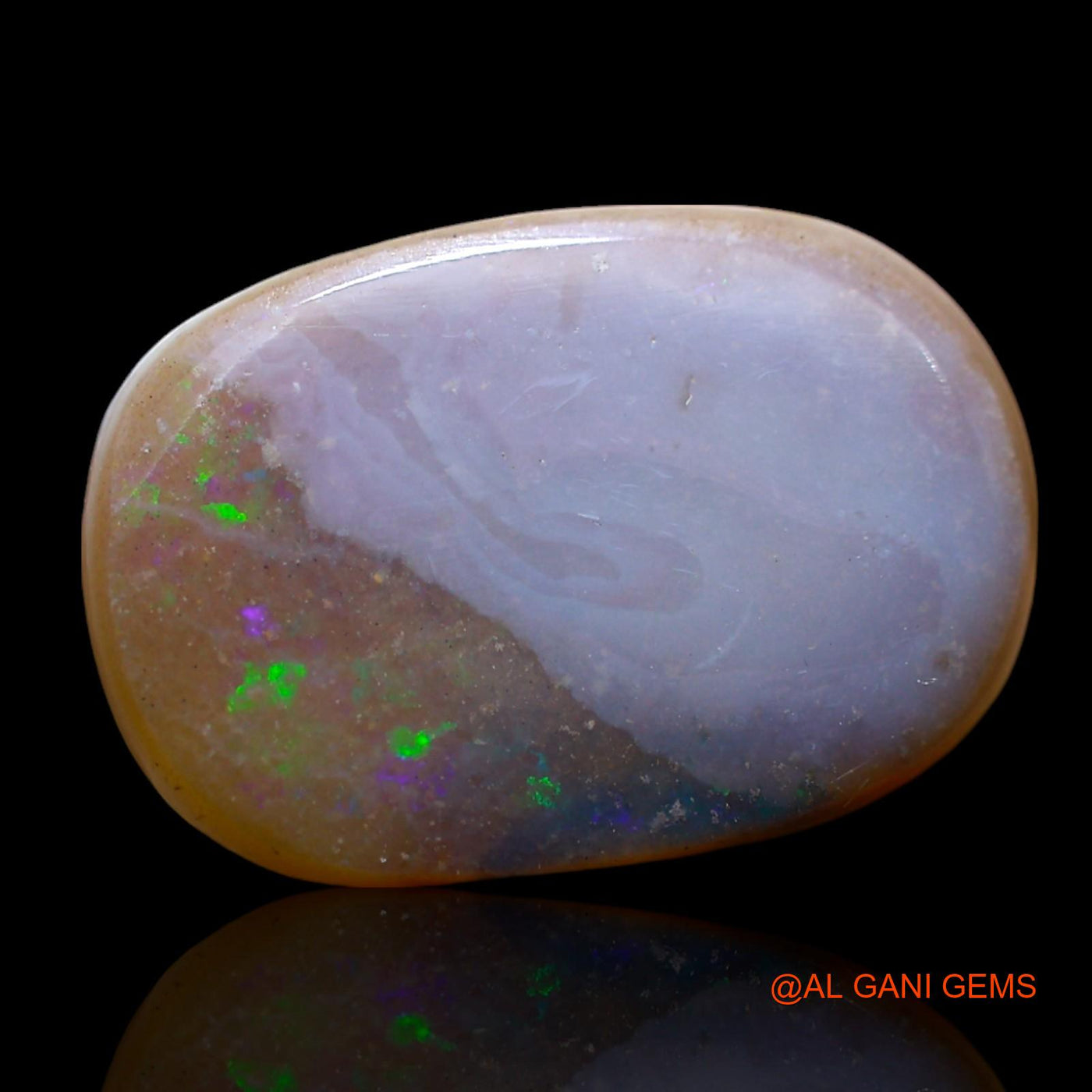 Natural Fire Opal Gemstone 7.00 Cts Loose Oval Cabochon From Australia 18x12x4 mm AF-427