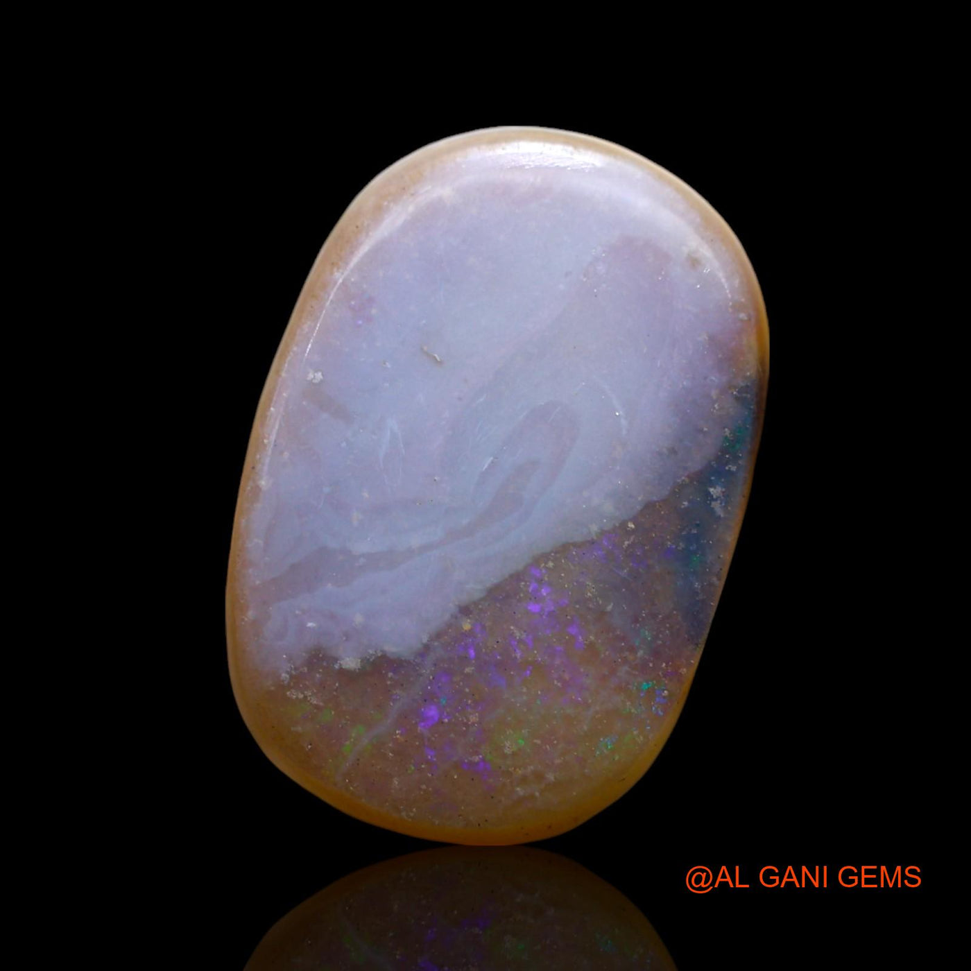 Natural Fire Opal Gemstone 7.00 Cts Loose Oval Cabochon From Australia 18x12x4 mm AF-427