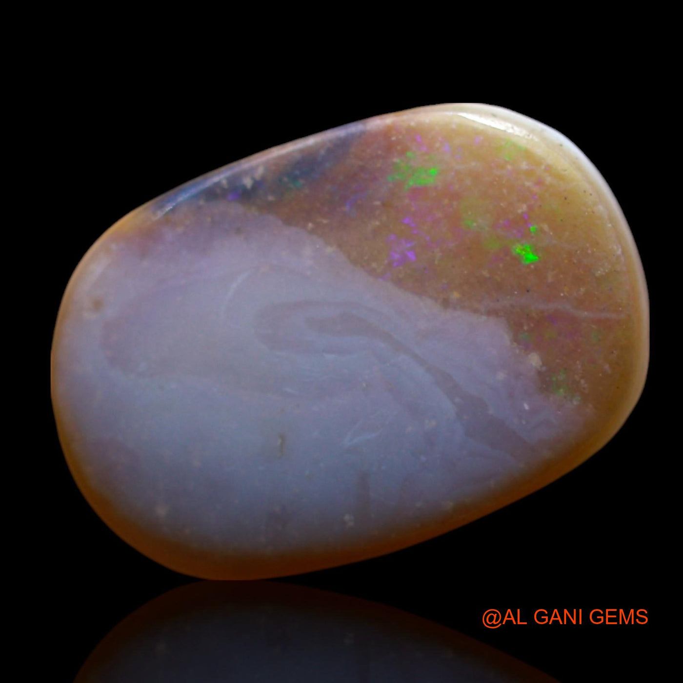 Natural Fire Opal Gemstone 7.00 Cts Loose Oval Cabochon From Australia 18x12x4 mm AF-427