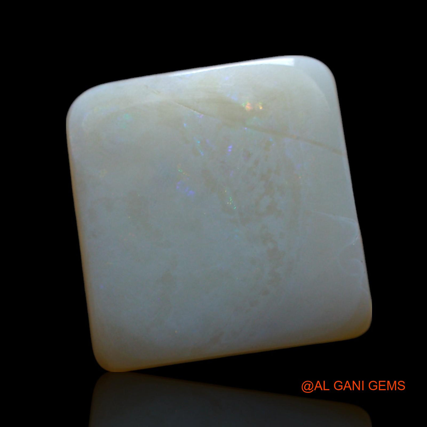 Natural Untreated Fire Opal Loose Gemstone Square Cabochon From Australia 10.00 Cts 15x14x6 mm AF-429