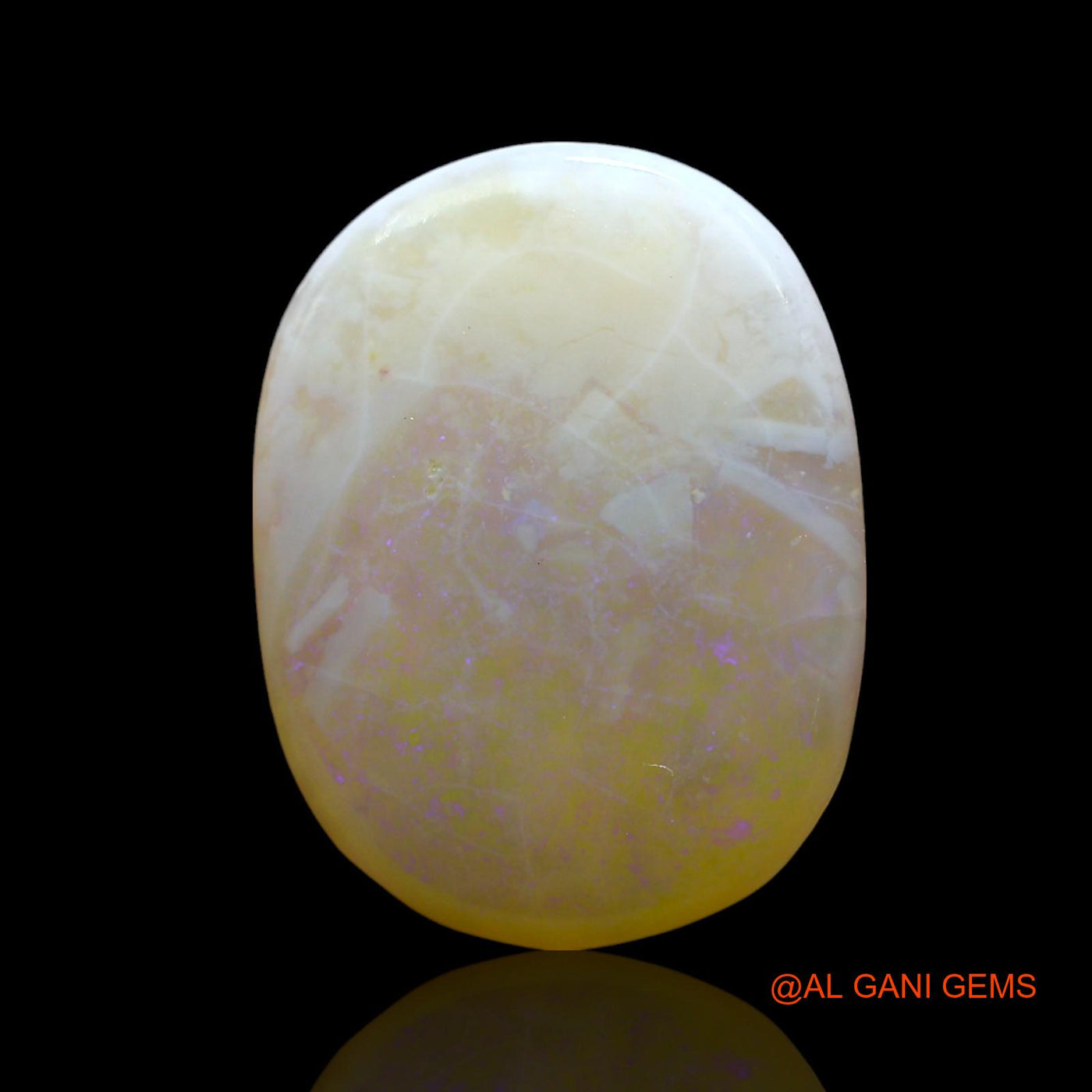 Natural Fire Opal Gemstone 5.00 Cts Loose Oval Cabochon From Australia 18x13x3 mm AF-439