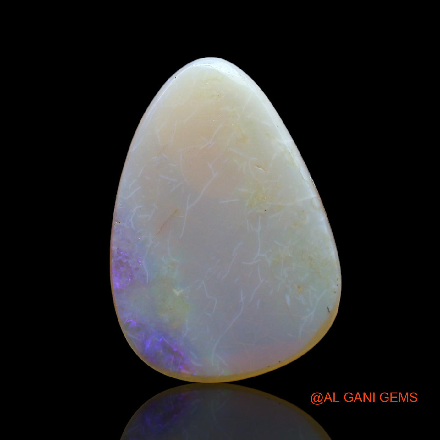 4.00 Cts Natural Australian Fire Opal Loose Gemstone Pear Cabochon 17x12x3 mm AF-440