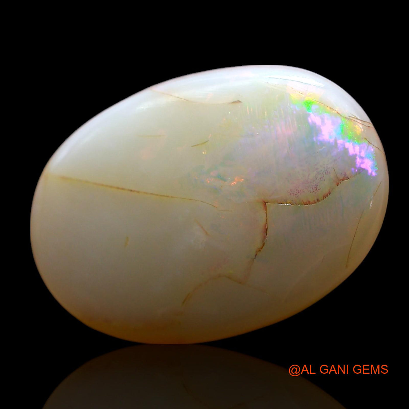 7.00 Cts Natural Australian Fire Opal Loose Gemstone Oval Cabochon 17x12x4 mm AF-441