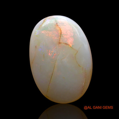 7.00 Cts Natural Australian Fire Opal Loose Gemstone Oval Cabochon 17x12x4 mm AF-441