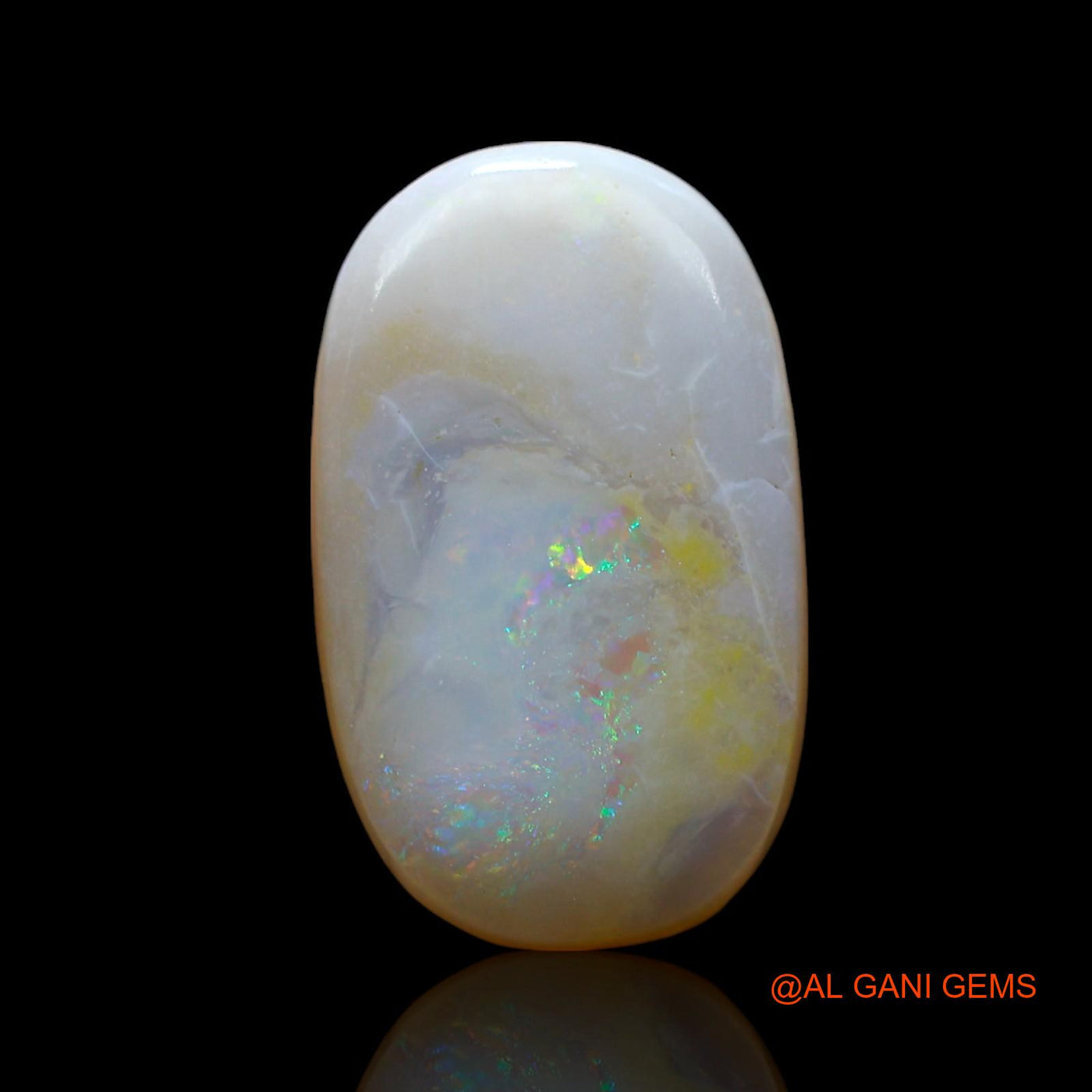 7.00 Cts Natural Australian Fire Opal Loose Gemstone Oval Cabochon 18x11x5 mm AF-443