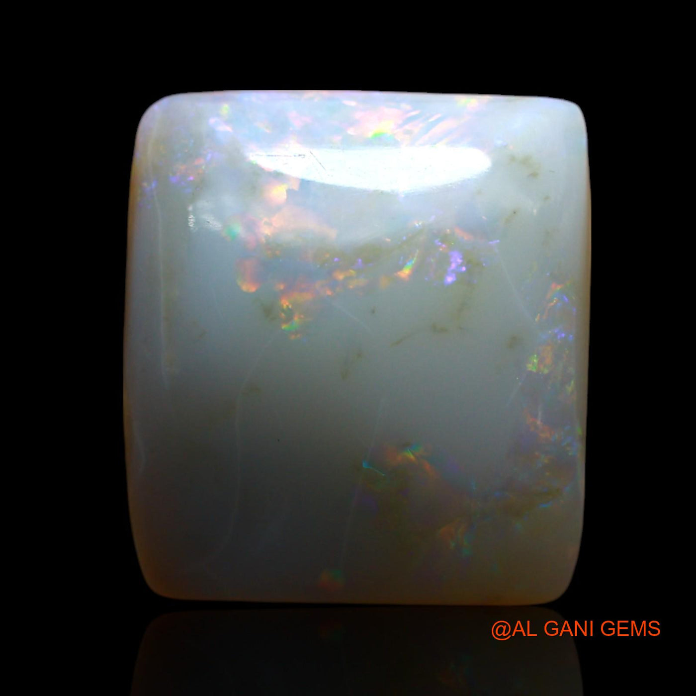 7.00 Cts Natural Australian Fire Opal Loose Gemstone Square Cabochon 13x12x5 mm AF-444