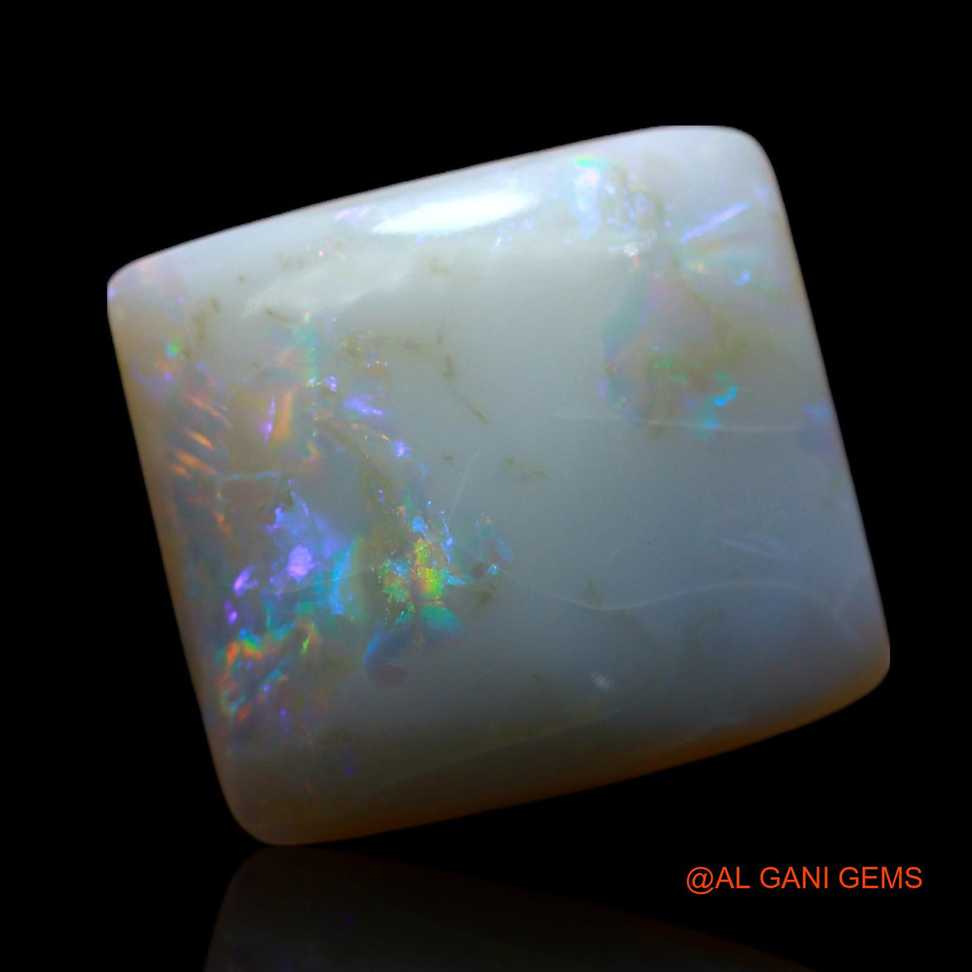 7.00 Cts Natural Australian Fire Opal Loose Gemstone Square Cabochon 13x12x5 mm AF-444