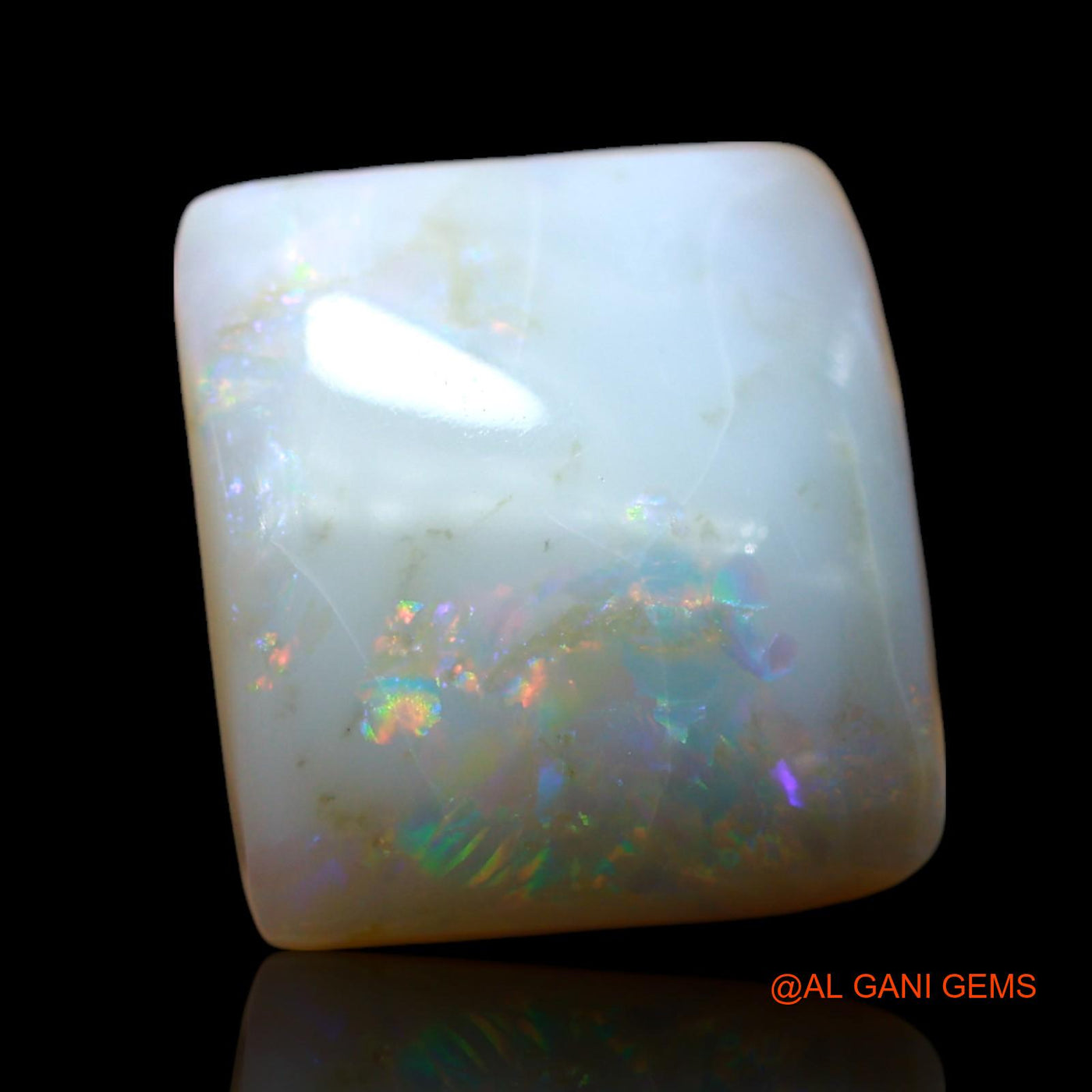 7.00 Cts Natural Australian Fire Opal Loose Gemstone Square Cabochon 13x12x5 mm AF-444